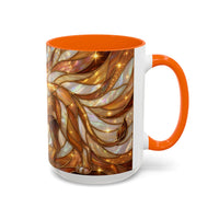 Amber Lion Stained Glass Style Mug