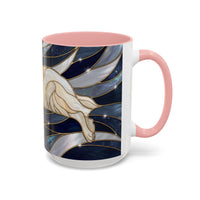 Navy Glow Great Pyrenees Stained Glass Style Mug