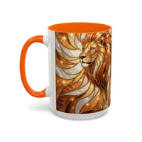 Amber Lion Stained Glass Style Mug