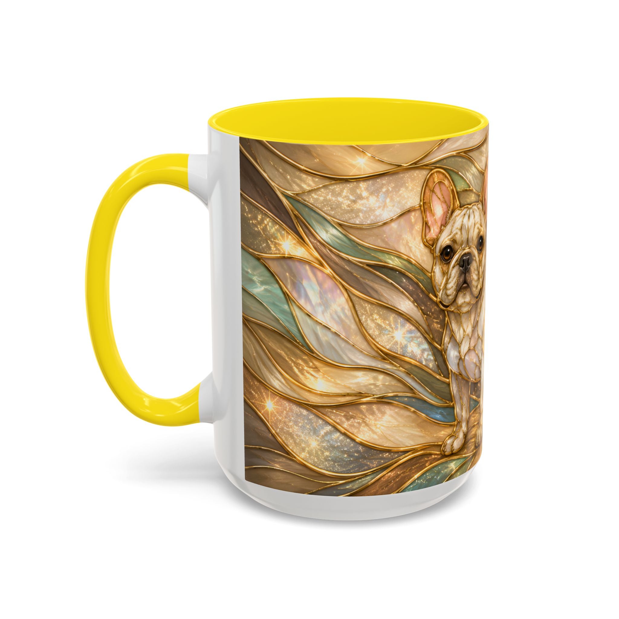Golden Glow French Bulldog Stained Glass Style Mug