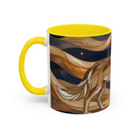 Nightscape Wolf Moon Stained Glass Style Mug
