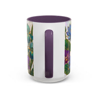 Floral Peacock Stained Glass Style Mug
