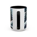 Pine Forest Wolf Stained Glass Style Mug