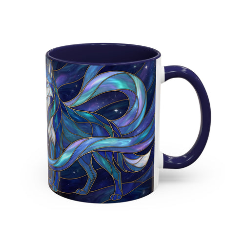 Wolf Kiss Stained Glass Style Mug