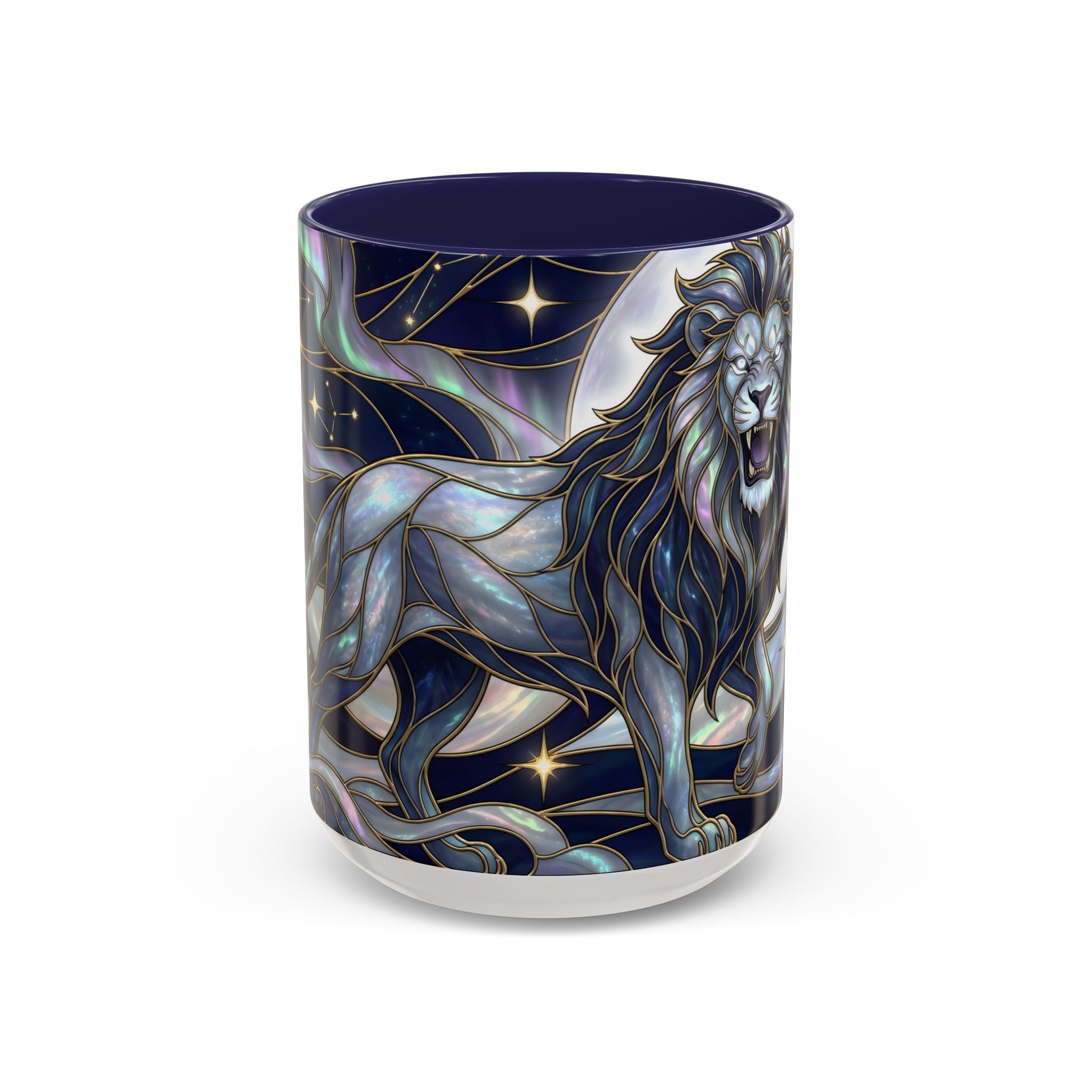 Celestial Lion Stained Glass Style Mug