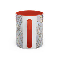 Rainbow Hummingbird Stained Glass Style Mug