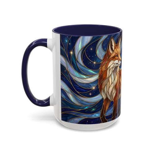 Midnight Fox Stained Glass Style Mug