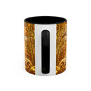 Golden Sakura Lion Stained Glass Style Mug