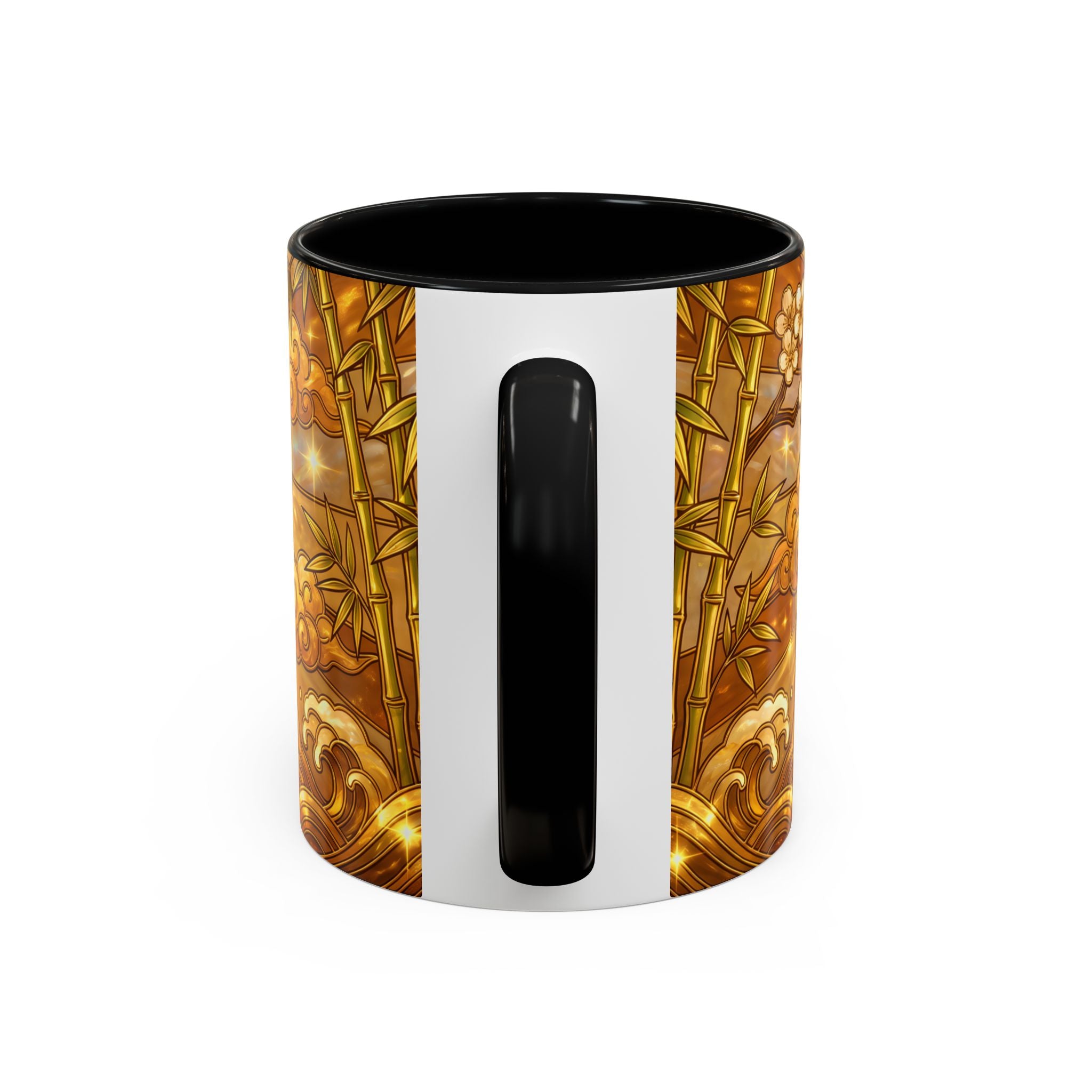 Golden Sakura Lion Stained Glass Style Mug
