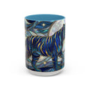 Sapphire Tiger Stained Glass Style Mug