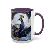 Lunar Peacock Stained Glass Style Mug