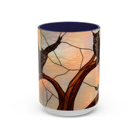 Dusk Owl Stained Glass Style Mug