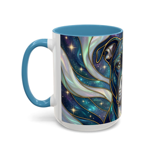 Aurora Glow Staffy Stained Glass Style Mug