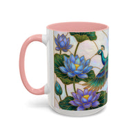 Flying Peacock Stained Glass Style Mug