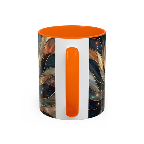 Celestial Night Fox Stained Glass Style Mug
