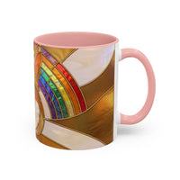 Rainbow Corgi Butt Stained Glass Style Mug