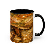 Golden Dachshund Stained Glass Style Mug