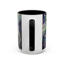 Starlight Wolf Stained Glass Style Mug