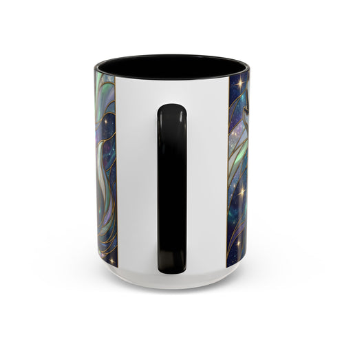 Starlight Wolf Stained Glass Style Mug
