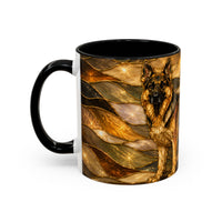 Golden German Shepherd Stained Glass Style Mug