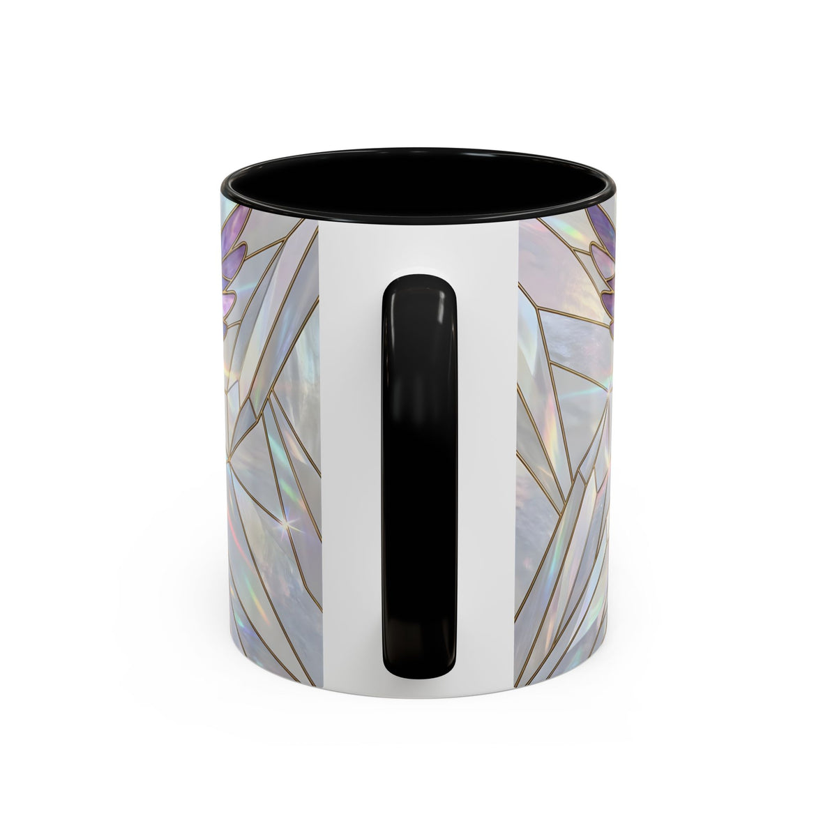 Rainbow Hummingbird Stained Glass Style Mug