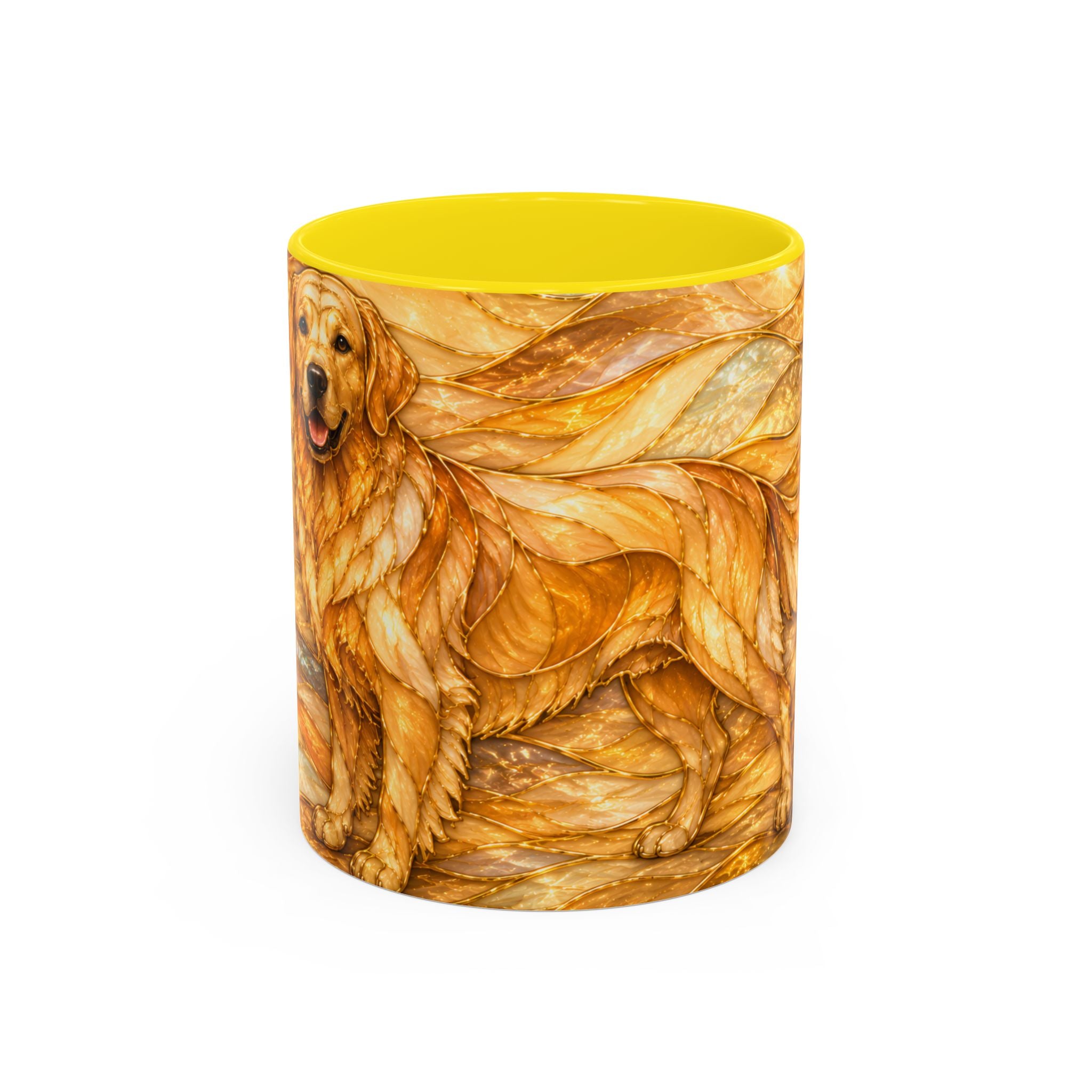 Golden Glow Golden Retriever Stained Glass Style Mug