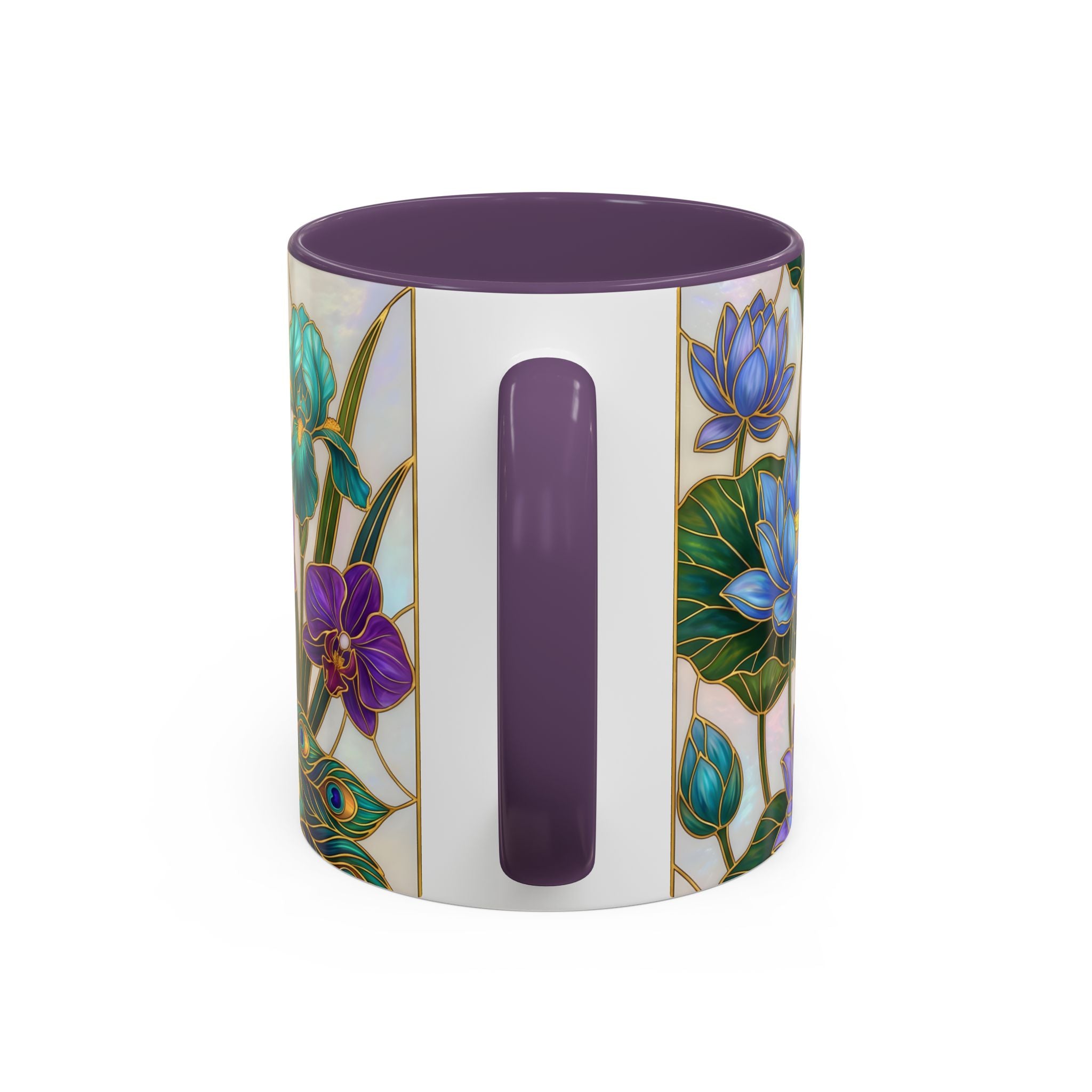 Flying Peacock Stained Glass Style Mug