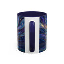 Starlit Lake Wolf Stained Glass Style Mug