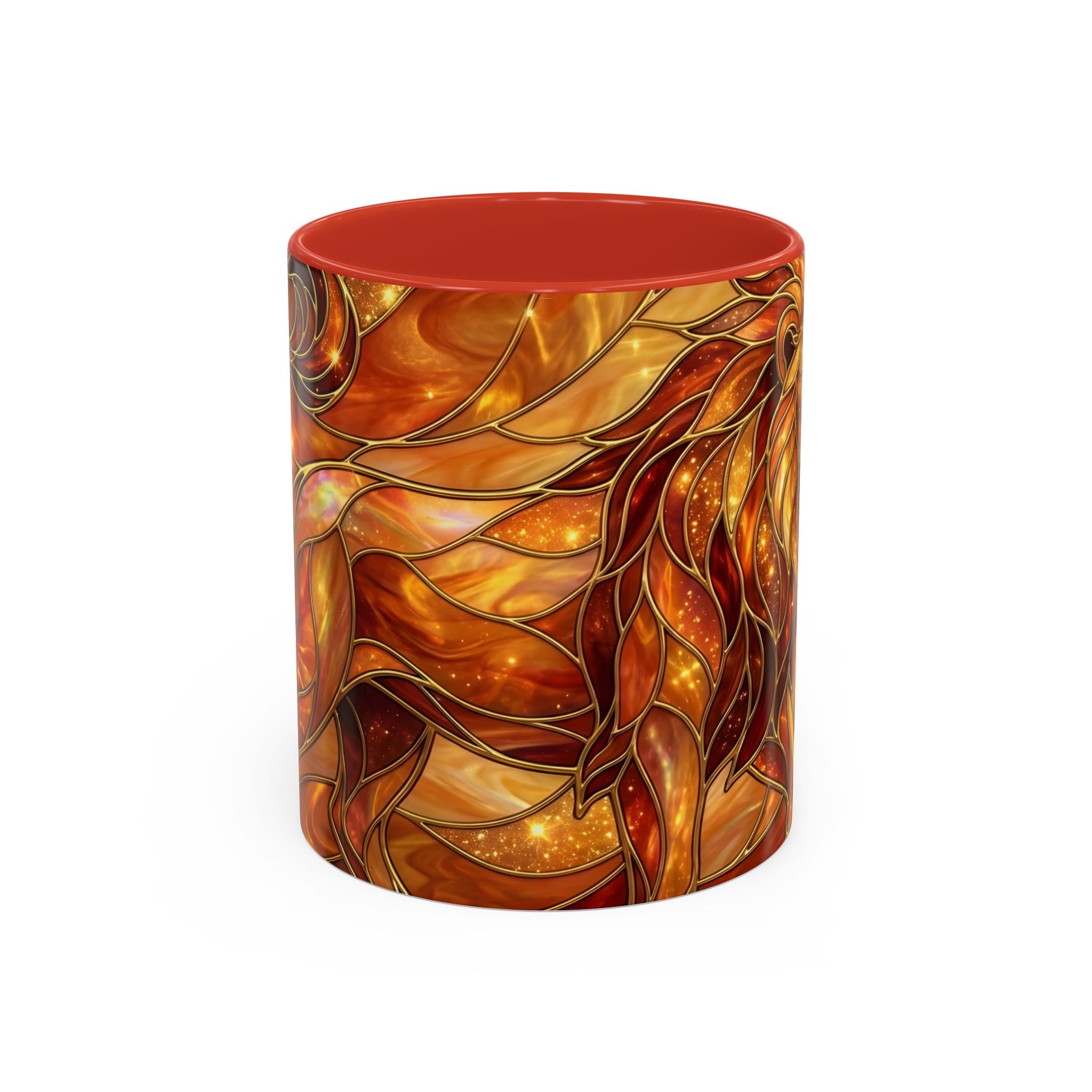 Wildfire Lion Stained Glass Mug