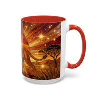 Savannah Lion Stained Glass Style Mug