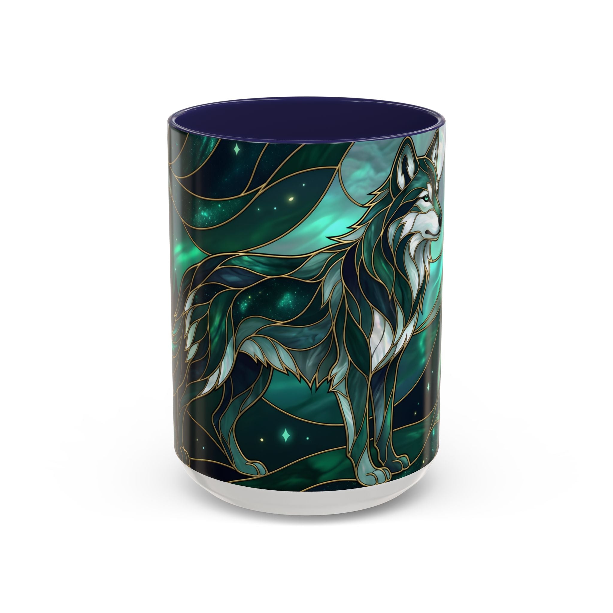 Teal Green Stained Glass Style Mug