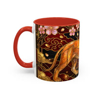 Sakura Lion Stained Glass Style Mug