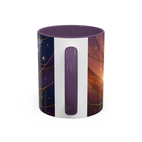 Sunset Sky Hummingbird Stained Glass Style Mug