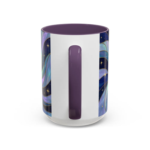 Blue Glow Hummingbird Stained Glass Style Mug