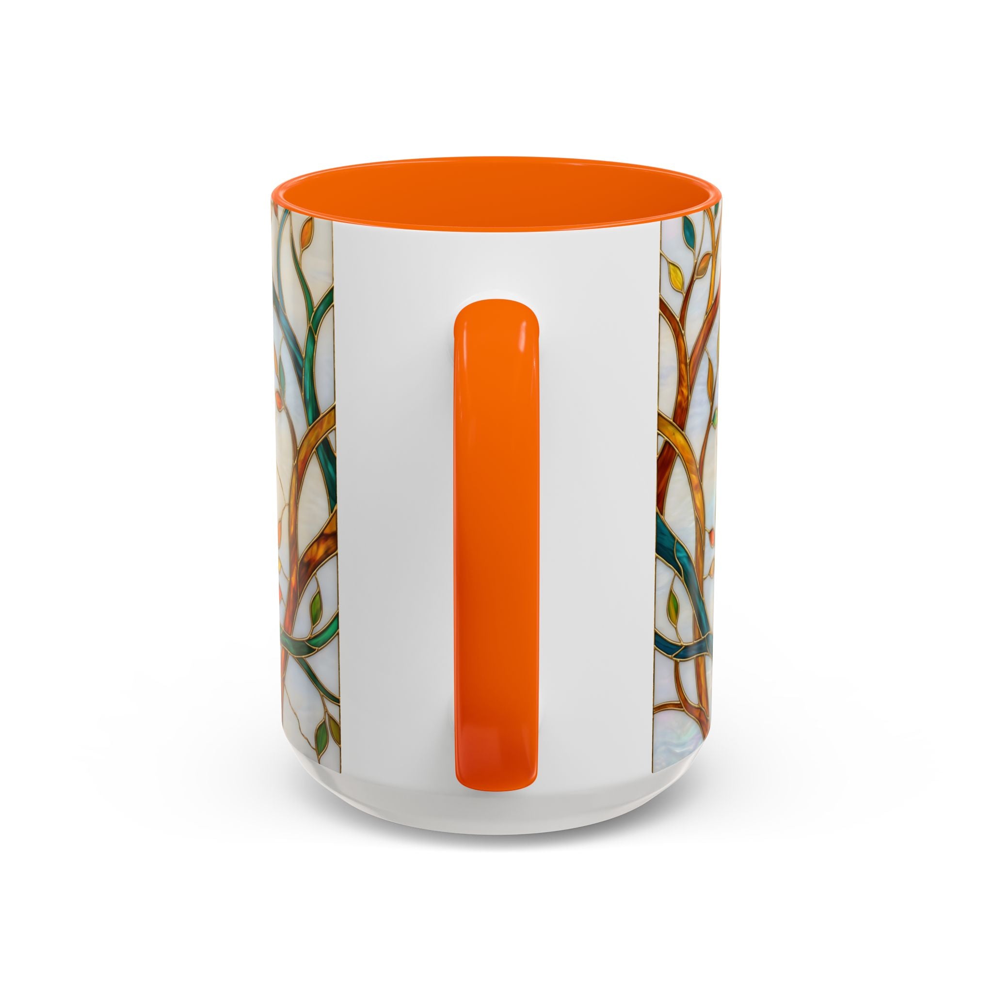 Elegant Peacock Stained Glass Style Mug
