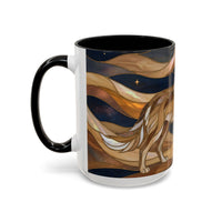 Nightscape Wolf Moon Stained Glass Style Mug