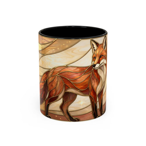 Honey Light Fox Stained Glass Style Mug
