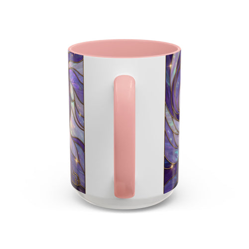 Purple Lion Stained Glass Style Mug