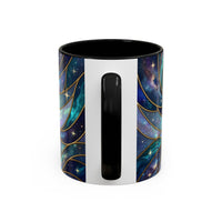 Teal Galaxy Staffy Stained Glass Style Mug