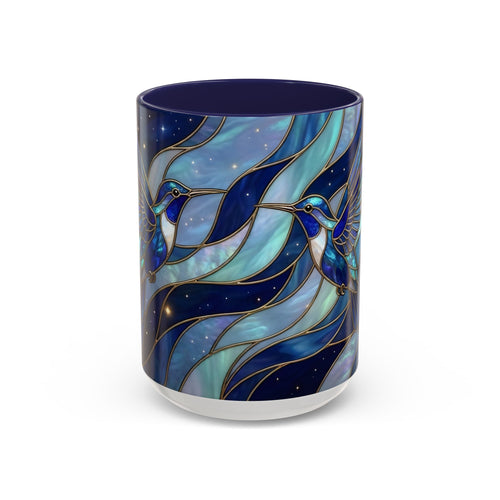 Midnight Hummingbird Stained Glass Style Mug