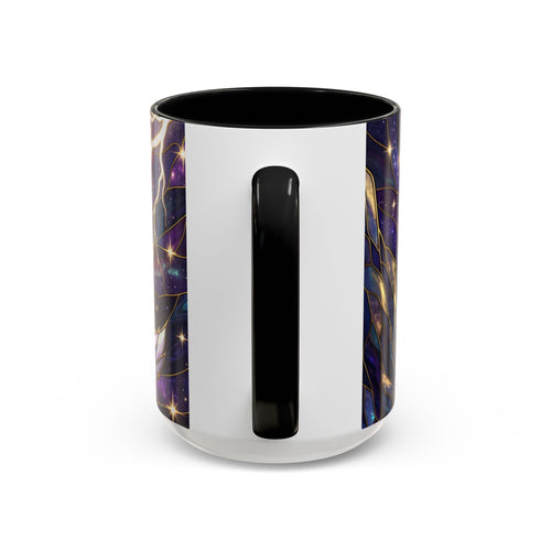 Purple Storm Fox Stained Glass Style Mug