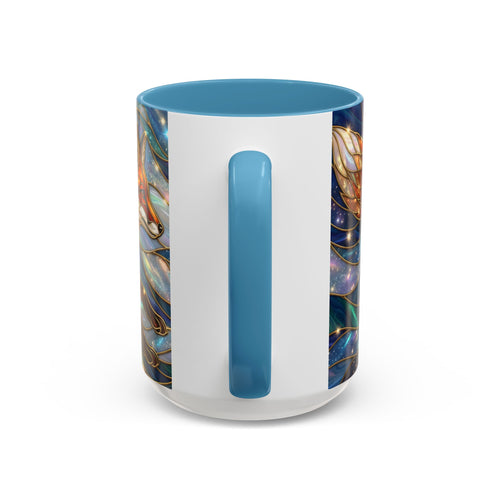 Celestial Running Fox Stained Glass Style Mug