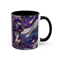 Cosmic Glow Staffy Stained Glass Style Mug