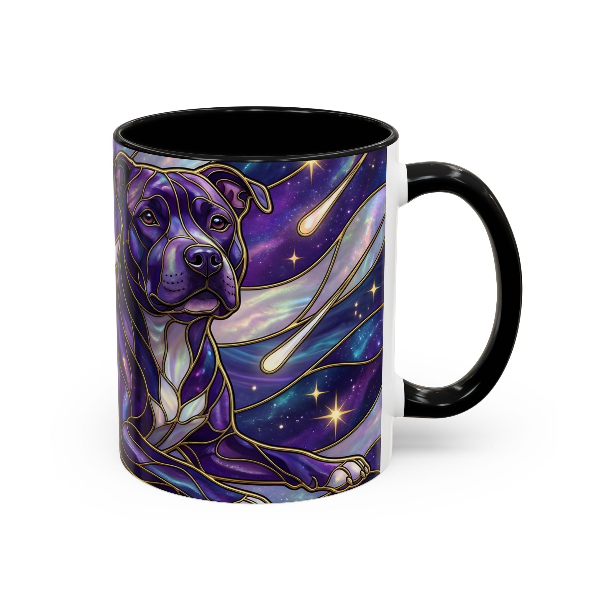 Cosmic Glow Staffy Stained Glass Style Mug