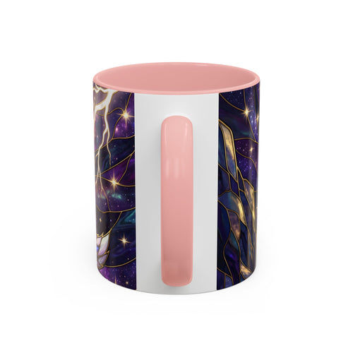 Purple Storm Fox Stained Glass Style Mug
