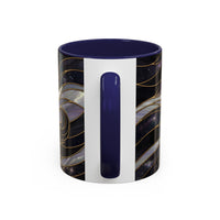 Obsidian Wolf Stained Glass Style Mug