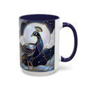 Lunar Peacock Stained Glass Style Mug