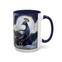 Lunar Peacock Stained Glass Style Mug