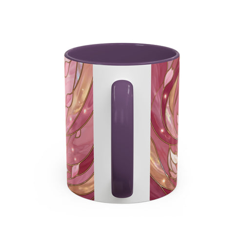 Rose Glow Fox Stained Glass Style Mug