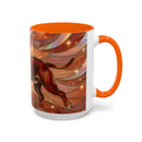 Warm Ember Staffy Stained Glass Style Mug